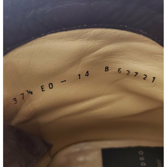 Di Sandro Italy suede booties size 7 (37.5) gold trim zipper brown - Picture 9 of 12